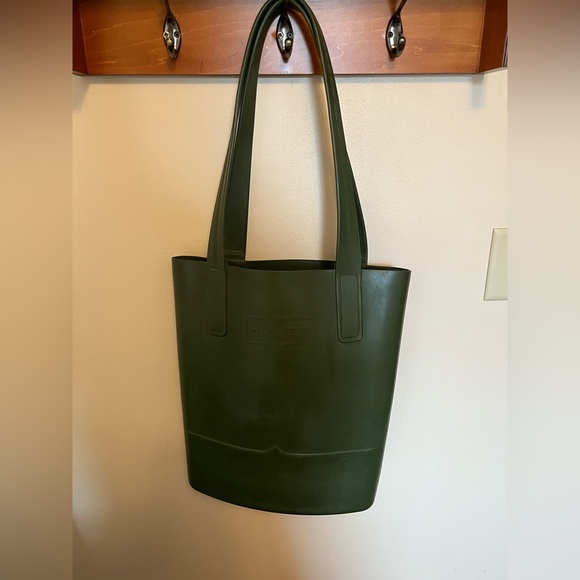 Hunter Green Rubber Tote Bag - Picture 3 of 7